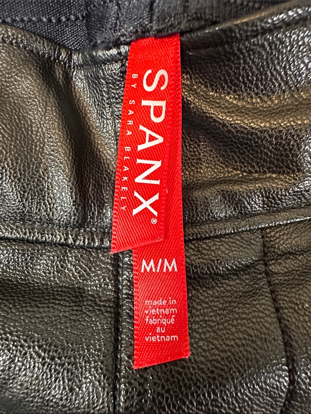 SPANX Black Faux Leather Skinny Pants - Picture 2 of 5